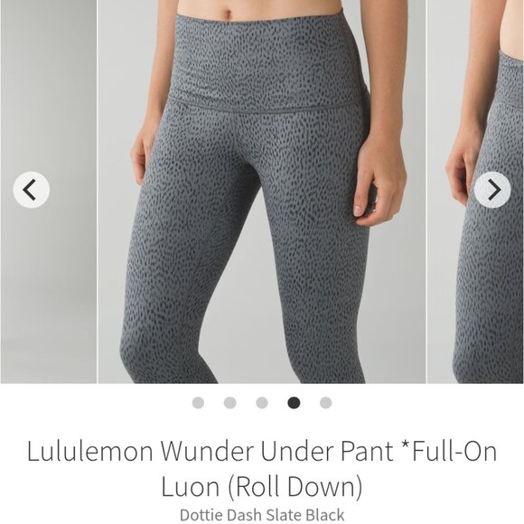 Lululemon Wunder Under Pant Full-On Dottie Dash Slate Black - Picture 1 of 8
